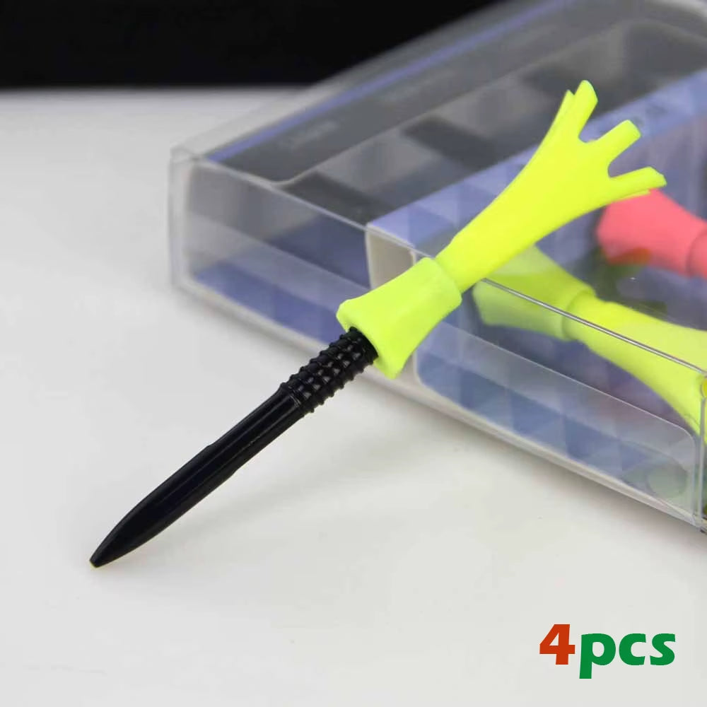 4Set Height Adjustable Golf Tees Golf Plastic Crown Tee Holder Set for Driving Range Golf Practice 80Mm