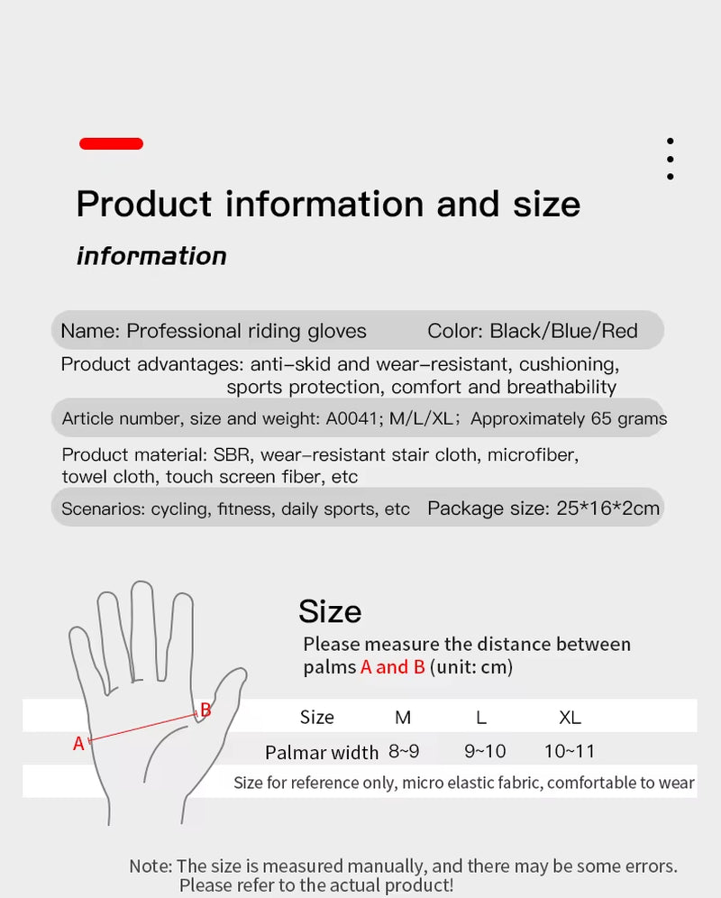 Women Men Cycling Gloves Full Finger Bicycle Gloves anti Slip Gel Pad Motorcycle MTB Road Bike Glove Luva Mitten for Sale