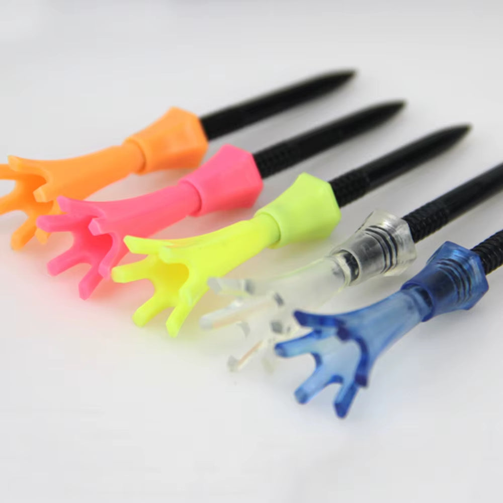 4Set Height Adjustable Golf Tees Golf Plastic Crown Tee Holder Set for Driving Range Golf Practice 80Mm