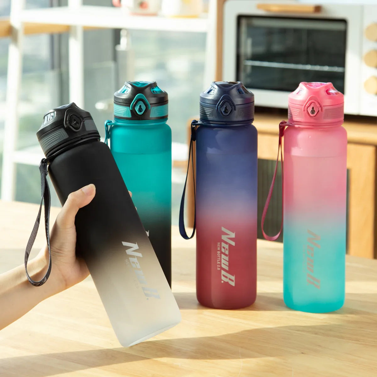 650Ml/1000Ml/1500Ml High Quality Tritan Material Sport Water Bottle Cycling Climbing Gym Fitness Drinking Bottles Eco-Friendly
