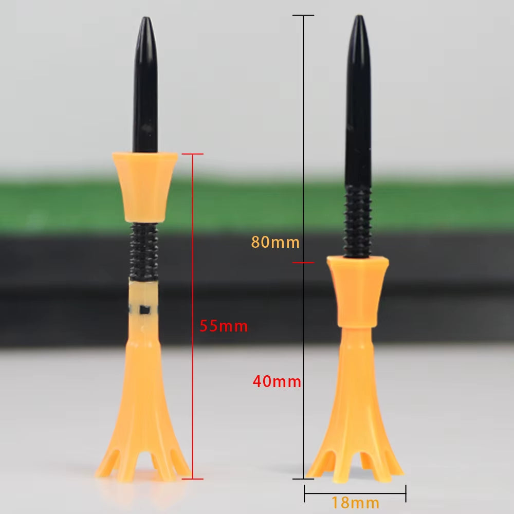 4Set Height Adjustable Golf Tees Golf Plastic Crown Tee Holder Set for Driving Range Golf Practice 80Mm