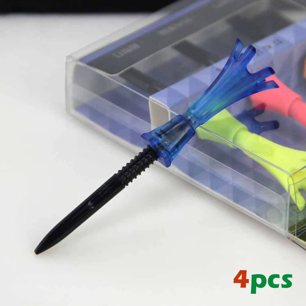 4Set Height Adjustable Golf Tees Golf Plastic Crown Tee Holder Set for Driving Range Golf Practice 80Mm