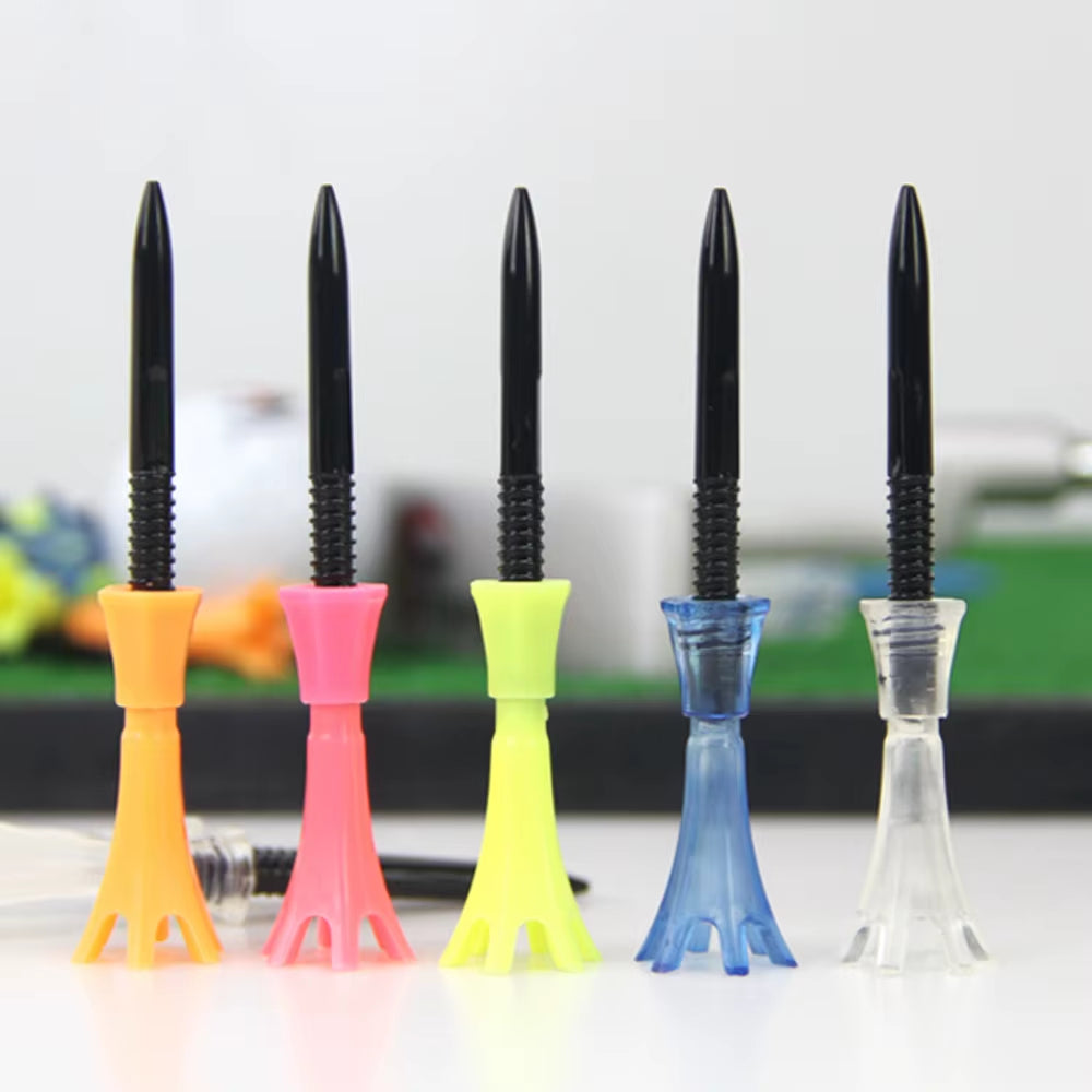 4Set Height Adjustable Golf Tees Golf Plastic Crown Tee Holder Set for Driving Range Golf Practice 80Mm