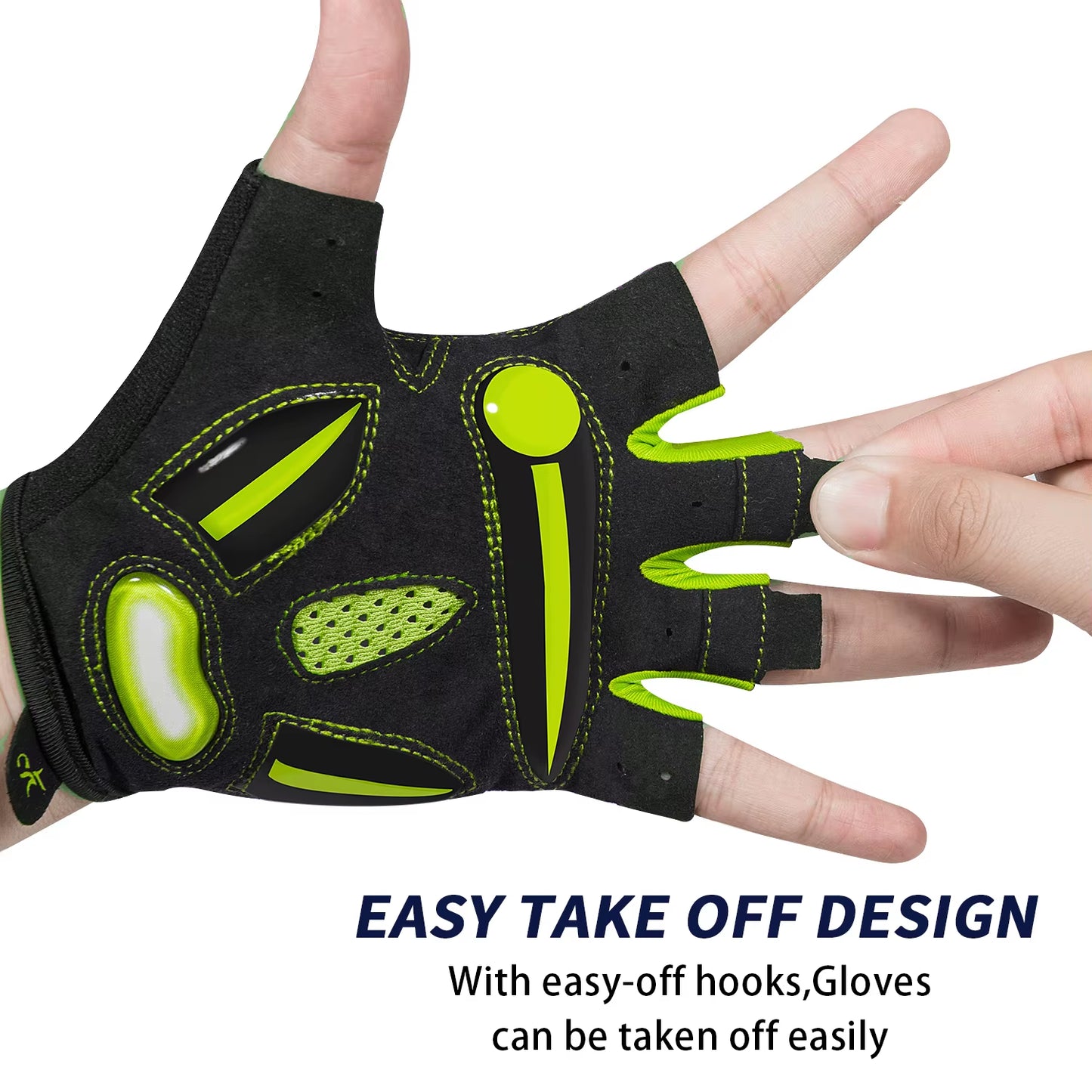 MOREOK Bike Cycling Gloves Half Finger Breathable 5MM Gel Pads Bicycle Gloves Shock-Absorbing Mountain Bike Road Biking Gloves