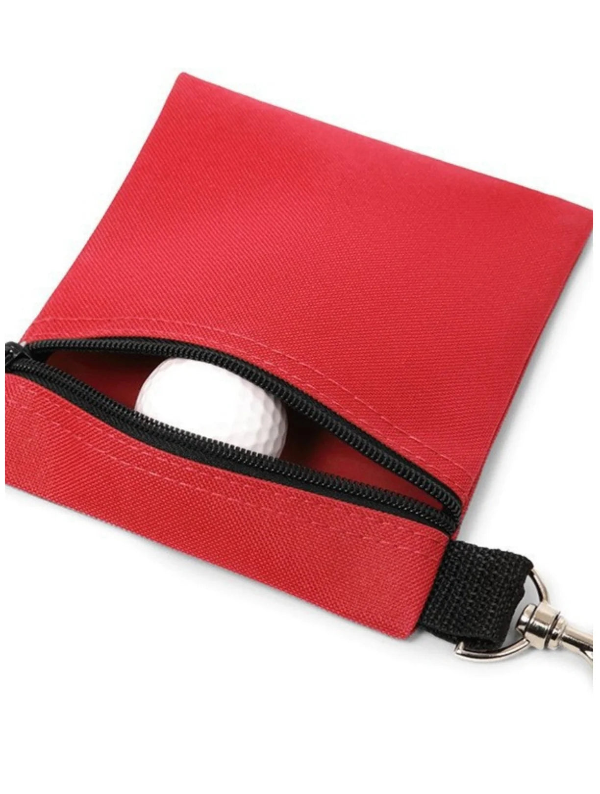 Golf Ball Storage Pouch with Carabiner - Portable Golf Accessories Bag for Balls, Tees & Divot Tools