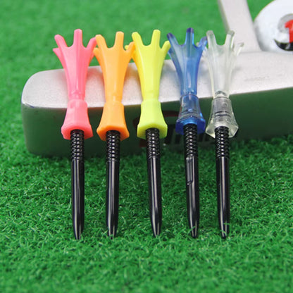 4Set Height Adjustable Golf Tees Golf Plastic Crown Tee Holder Set for Driving Range Golf Practice 80Mm