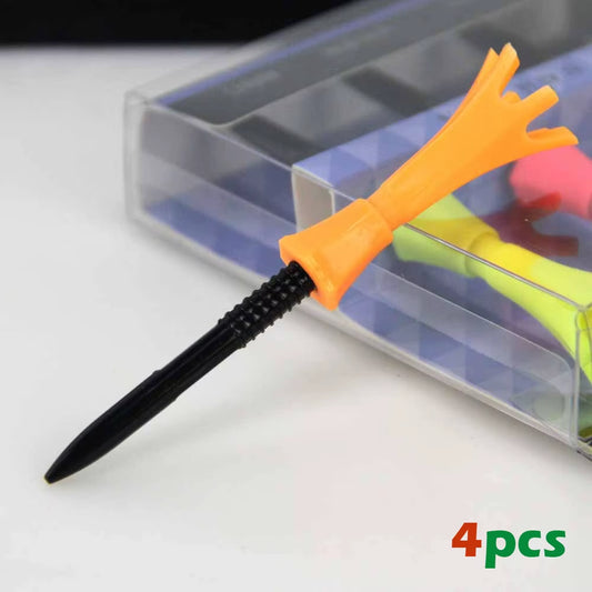 4Set Height Adjustable Golf Tees Golf Plastic Crown Tee Holder Set for Driving Range Golf Practice 80Mm